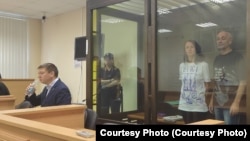 Александр Доценко и Анастасия Дюдяева на оглашении приговора