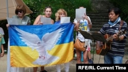 Митинг в поддержку Украины в японском городе Кобе. Фото из соцсетей Хаято Мацумото