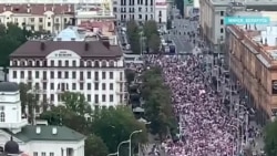 Протесты в Минске 6 сентября, кадры с дрона Протесты в Минске 6 сентября, кадры с дрона