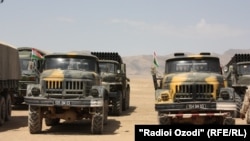 Таджикистанские военные на учениях в Хатлоне, 2015 год