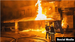 Последствия удара дрона в Харькове