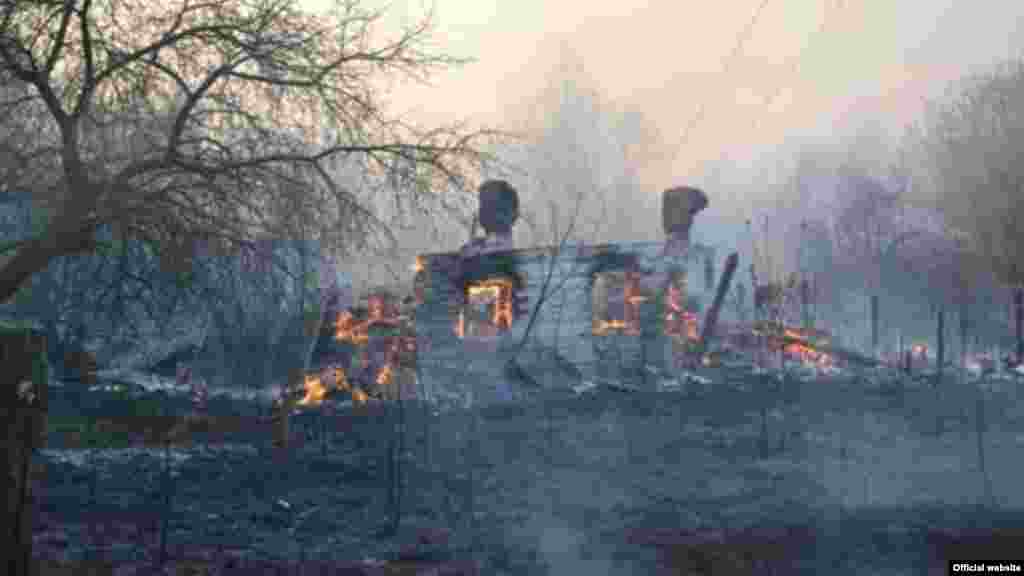 Пожар в Зоне отчуждения вокруг Чернобыльской АЭС 