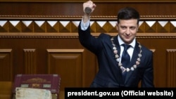 Владимир Зеленский во время инаугурации, Киев, 20 мая 2019 года