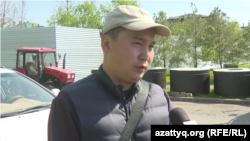 Предприниматель Алибек Абулхаиров. Его компания работала на строительстве "конюшни президента" и не получила деньги по договору. Астана, 28 апреля 2025 года