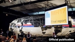 Реконструкция сбитого "Боинга" Малайзийских авиалиний в Совете по безопасности на транспорте Нидерландов, фото volkskrant.nl