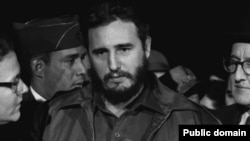 Фидель Кастро во время визита в Вашингтон. 1959 год