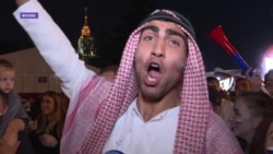 В Москве болельщики отпраздновали победу сборной России в игре с Египтом В Москве болельщики отпраздновали победу сборной России в игре с Египтом