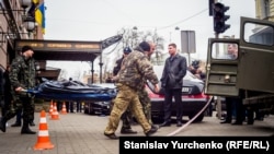 Место убийства Дениса Вороненкова, Киев, 23 марта 2017